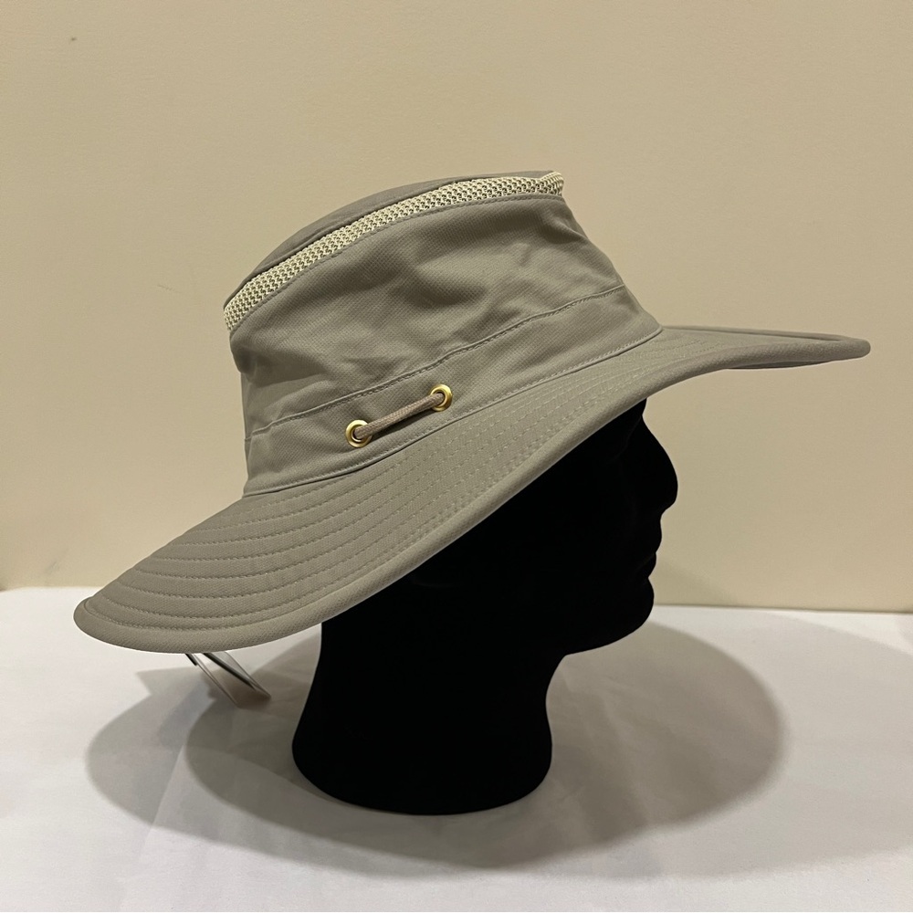 TILLEY MODEL T4MO-1 AIRFLO HIKERS HAT -  BEIGE-GREY - SIZE 7 3/8 - Picture 2 of 11